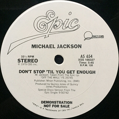 MICHAEL JACKSON // DON'T STOP 'TIL YOU GET ENOUGH (5:45)