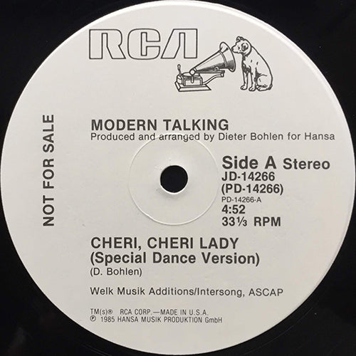 MODERN TALKING // CHERI, CHERI LADY (4:52) / INST (3:36)