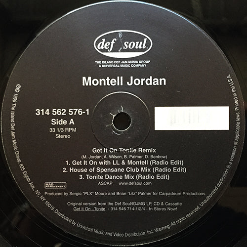 MONTELL JORDAN with LL COOL J // GET IT ON TONITE (REMIX) (6VER)