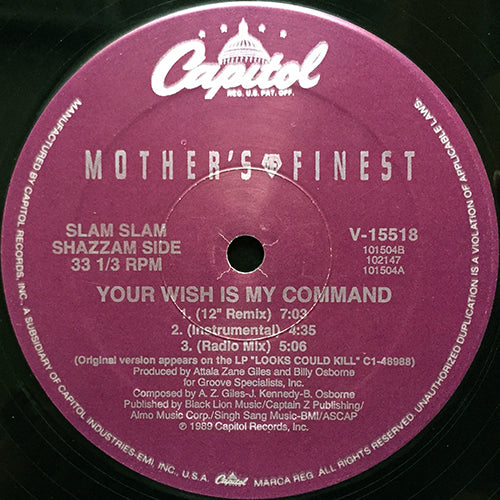 MOTHER'S FINEST // YOUR WISH IS MY COMMAND (5VER)