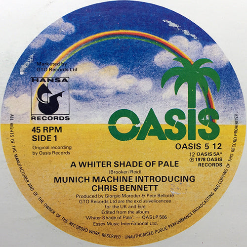 MUNICH MACHINE introducing CHRIS BENNETT // A WHITER SHADE OF PALE / IT'S ALL WRONG (BUT IT'S ALRIGHT)