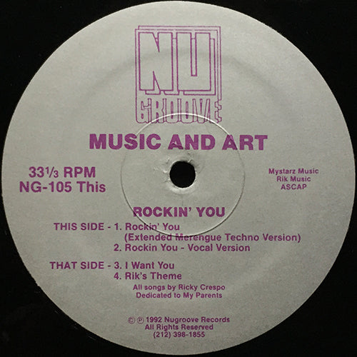 MUSIC AND ART // ROCKIN' YOU (2VER) / I WANT YOU / RIK'S THEME