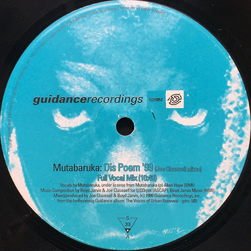 MUTABARUKA // DIS POEM '99 (JOE CLAUSSELL MIXES) (2VER)