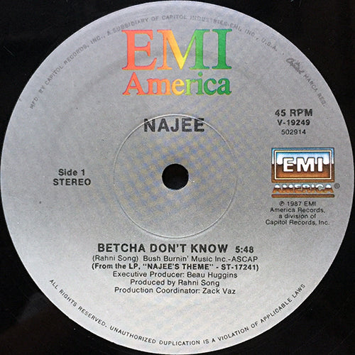 NAJEE // BETCHA DON'T KNOW (5:48/4:16) / WE'RE STILL FAMILY (4:43)