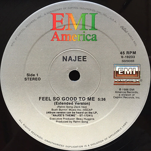 NAJEE / FREDDIE JACKSON // FEELS SO GOOD TO ME (5:36/4:40) / HAVE YOU EVER LOVED SOMEBODY (5:20)