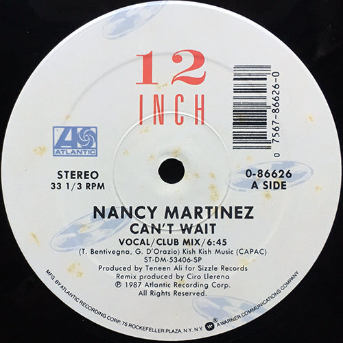 NANCY MARTINEZ // CAN'T WAIT (VOCAL/CLUB MIX) (6:45) / (DUB EDIT) (5:04)