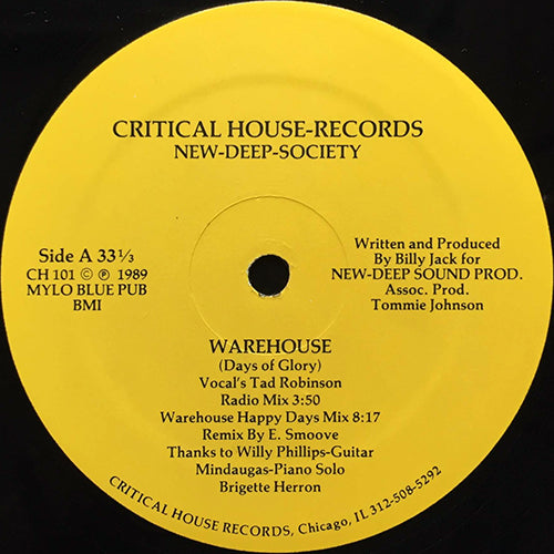 NEW-DEEP-SOCIETY // WAREHOUSE (DAYS OF GLORY) (4VER)