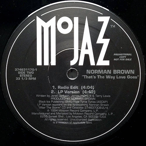NORMAN BROWN // THAT'S THE WAY LOVE GOES (4:05/4:42)