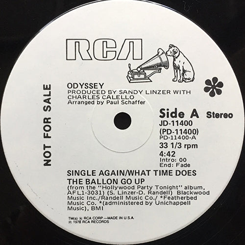 ODYSSEY // SINGLE AGAIN /WHAT TIME DOES THE BALLON GO UP (4:42) / PRIDE (3:42)
