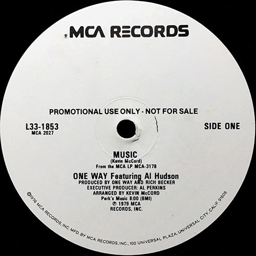 ONE WAY feat. AL HUDSON // MUSIC (8:00) / NOW THAT I FOUND YOU (7:55)