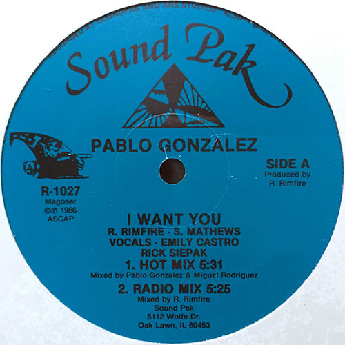 PABLO GONZALEZ // I WANT YOU (3VER)