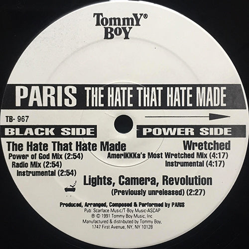 PARIS // THE HATE THAT HATE MADE (3VER) / WRETCHED (2VER) / LIGHTS. CAMERA. REVOLUTION