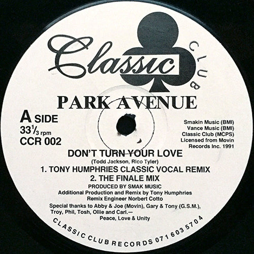 PARK AVENUE // DON'T TURN YOUR LOVE (4VER)