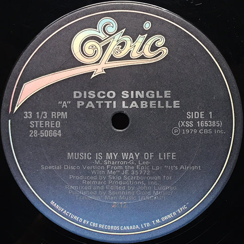 PATTI LABELLE // MUSIC IS MY WAY OF LIFE (8:12) / INST (5:50)
