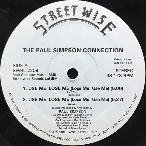 PAUL SIMPSON CONNECTION // USE ME, LOSE ME (LOSE ME, USE ME) (4VER)
