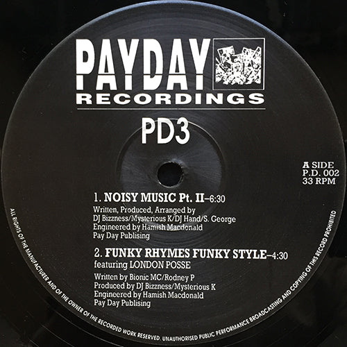 PD3 / POINTS PROVEN // NOISY MUSIC PT II / FUNKY RHYMES FUNKY STYLE / PASS THE MIC (3VER)
