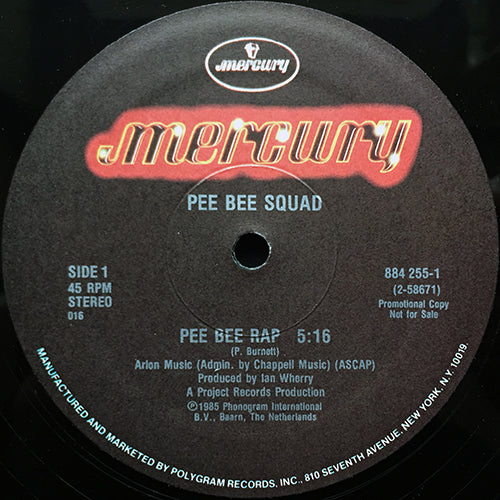 PEE BEE SQUAD // PEE BEE RAP (5:16) / D.J. TALKING BLUES (3:50)