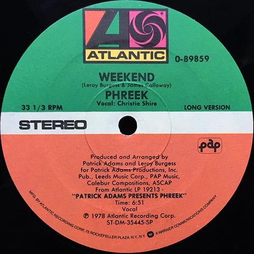 PHREEK // WEEKEND (6:51/3:42)