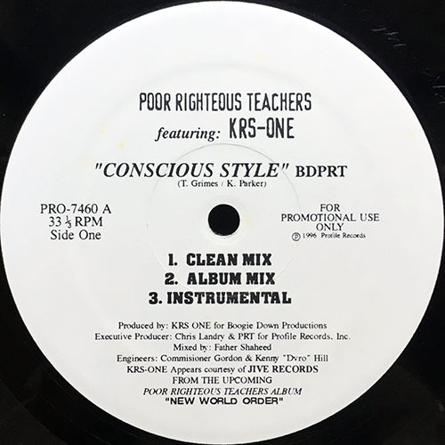 POOR RIGHTEOUS TEACHERS feat. KRS-1 // CONSCIOUS STYLE (6VER)