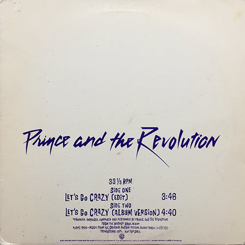 PRINCE AND THE REVOLUTION // LET'S GO CRAZY (3:46/4:40)