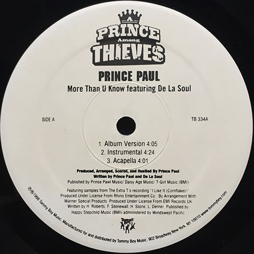 PRINCE PAUL feat. DE LA SOUL // MORE THAN U KNOW (3VER) / TRAILER (8:21)