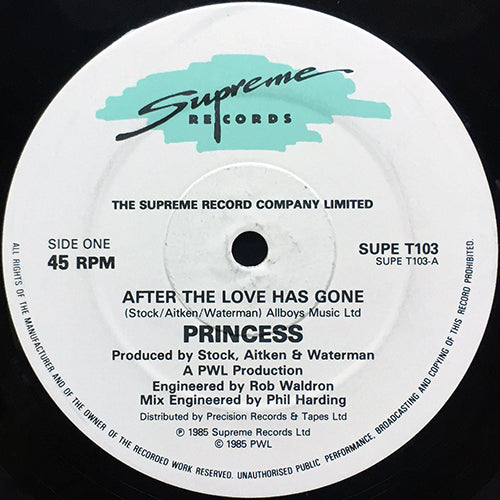 PRINCESS // AFTER THE LOVE HAS GONE / (PROMO VERSION)