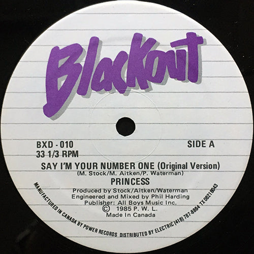 PRINCESS // SAY I'M YOUR NUMBER ONE (ORIGINAL & REMIX) – next records japan