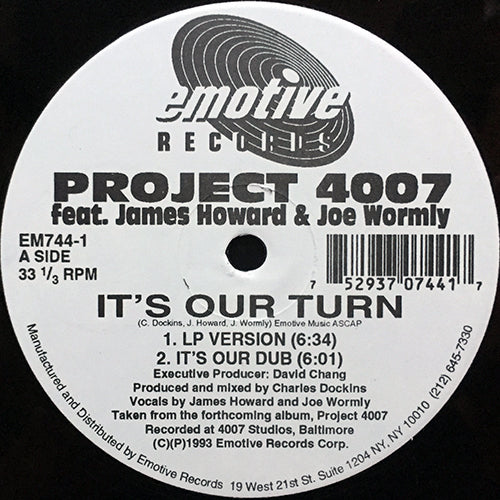PROJECT 4007 feat. JAMES HOWARD // IT'S OUR TURN (4VER)