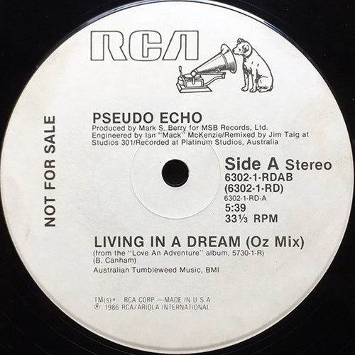PSEUDO ECHO // LIVING IN A DREAM (OZ MIX) (5:39) / (DANCE MIX) (5:20) / (ORIGINAL) (3:25)