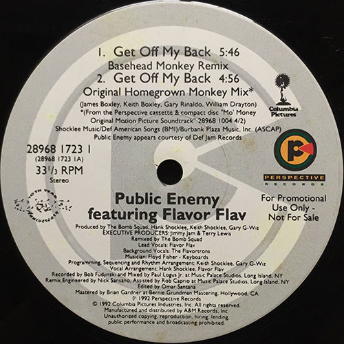 PUBLIC ENEMY feat. FLAVOR FLAV // GET OFF MY BACK (4VER)