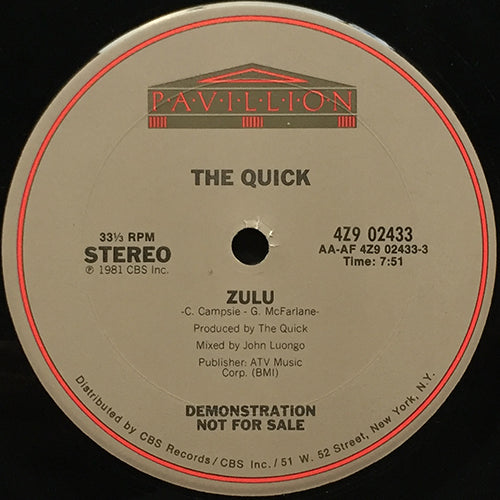 QUICK // ZULU (7:51) / INST (4:20)