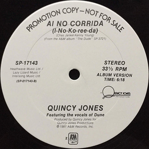 QUINCY JONES // AI NO CORRIDA (6:18) / (4:10)