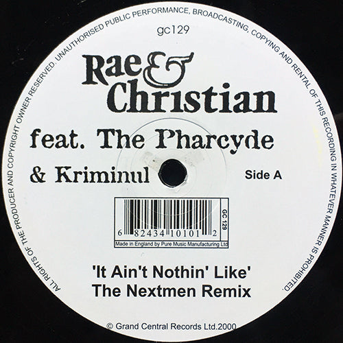 RAE & CHRISTIAN feat. PHARCYDE & KRIMINUL // IT AIN'T NOTHIN' LIKE (3V ...