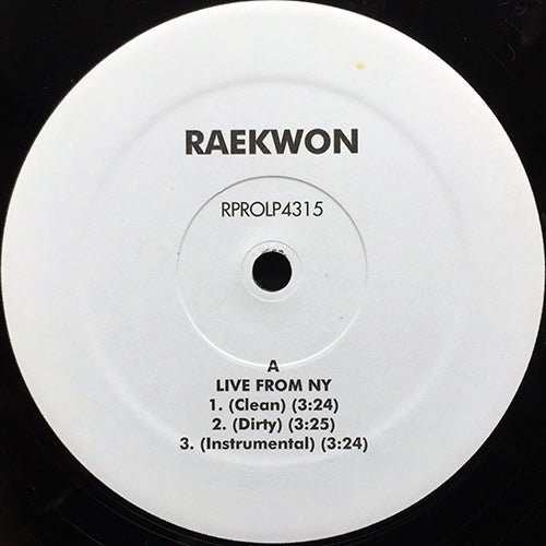 RAEKWON // LIVE FROM NEW YORK (3VER) / POWER (3VER)