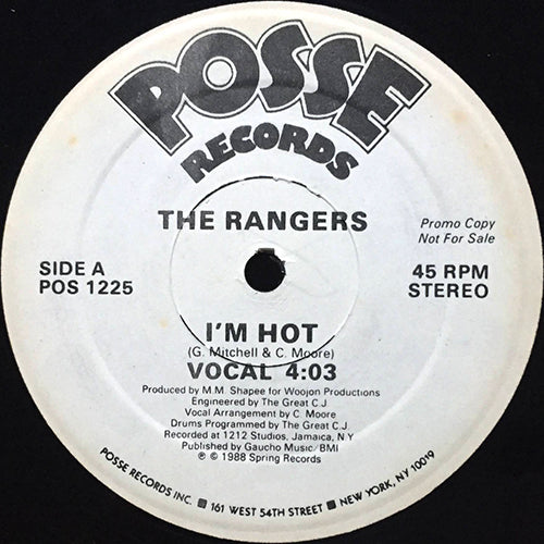 RANGERS // I'M HOT (4:03) / INST (4:03)