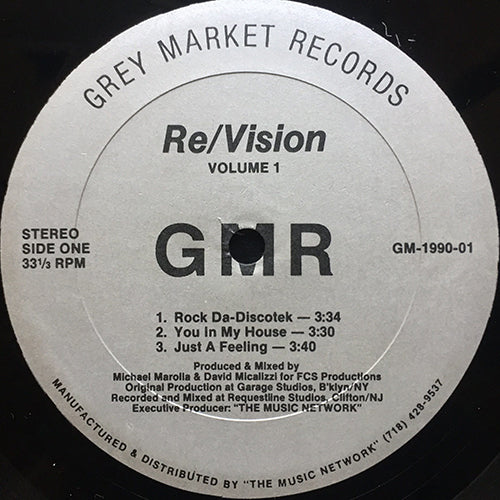 Re/VISION // VOLUME 1 (EP) inc. ROCK DA DISCOTEK / YOU IN MY HOUSE / JUST A FEELING / SAMPLE START / OUR PERFECT BEAT / ACID GRIP / EVERYBODY GET FUNKY