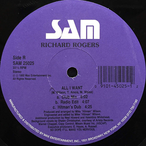 RICHARD ROGERS // ALL I WANT (5VER)