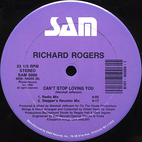RICHARD ROGERS // CAN'T STOP LOVING YOU (4VER)
