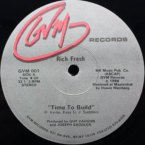 Rich Fresh RICH FRESH // TIME TO BUILD / PARTY ROCKER (2VER) – next records japan