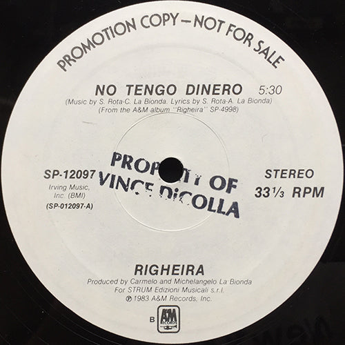 RIGHEIRA // NO TENGO DINERO (5:30) / TANZEN MIT RIGHEIRA (5:31)