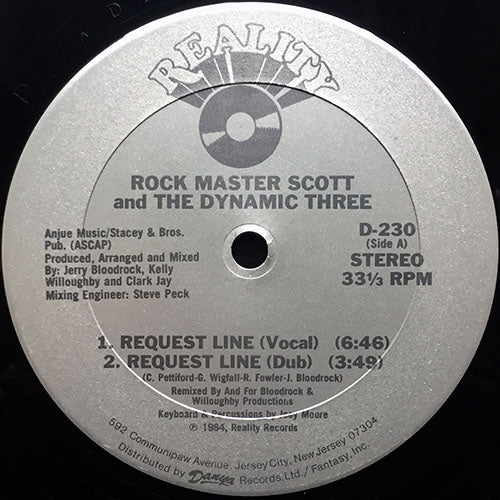ROCK MASTER SCOTT & THE DYNAMIC THREE // REQUEST LINE (2VER) / THE ROOF IS ON FIRE (2VER)