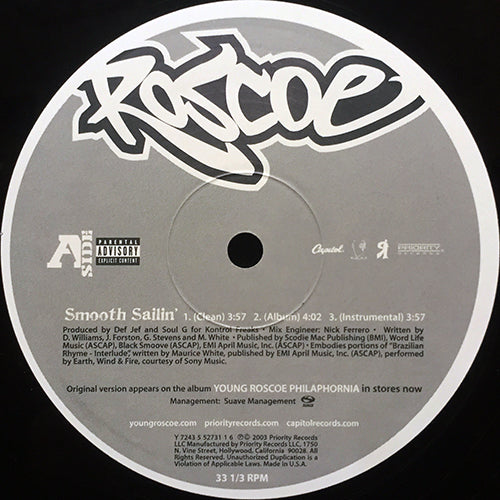 ROSCOE // SMOOTH SAILIN' (2VER) / TROUBLE (3VER) / GET FLIPPED