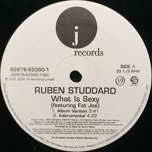 RUBEN STUDDARD feat. FAT JOE // WHAT IS SEXY (4VER)