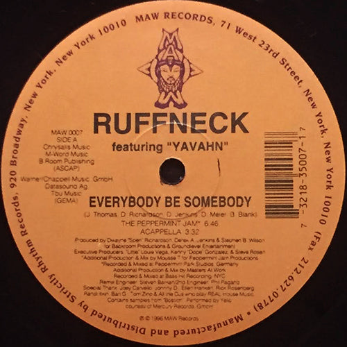 RUFFNECK feat. YAVAHAN // EVERYBODY BE SOMEBODY (MOUSSE T REMIX) (4VER)