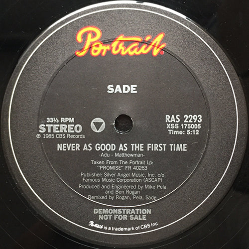 SADE // NEVER AS GOOD AS THE FIRST TIME (5:12/3:57) / KEEP HANGING ON (LIVE INSTRUMENTAL)
