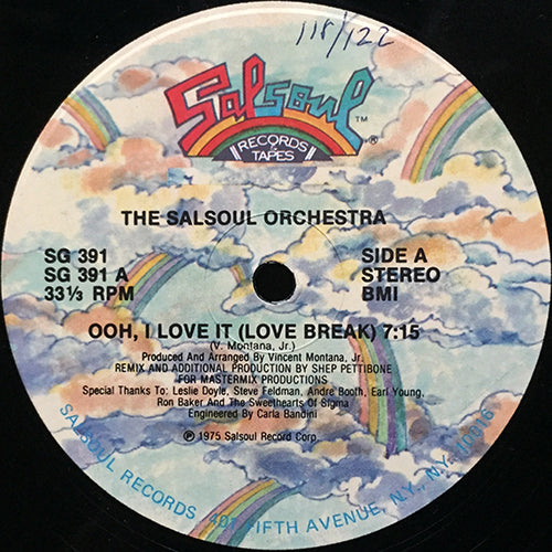 SALSOUL ORCHESTRA // OOH, I LOVE IT (LOVE BREAK) (7:15) / (LOVE BREAK GROOVE) (5:00) / (LOVE BREAK VERSION) (7:37)