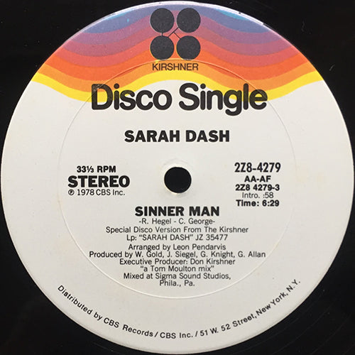 SARAH DASH // SINNER MAN (6:29) / LOOK BUT DON'T TOUCH (3:05)