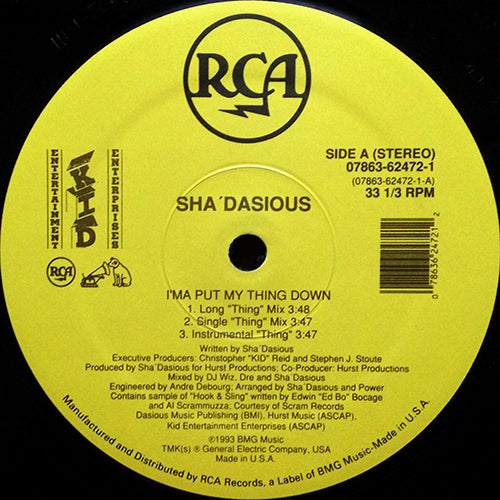 SHA 'DASIOUS // I'MA PUT MY THING DOWN (5VER)