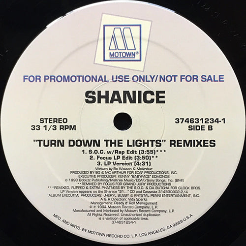 SHANICE // TURN DOWN THE LIGHTS (REMIXES) (6VER)