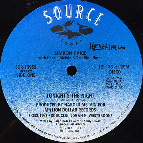 SHARON PEIGE with HAROLD MELVIN & THE BLUE NOTES // TONIGHT'S THE NIGHT (8:09) / YOUR LOVE IS TAKING ME ON A JOURNEY (3:58)